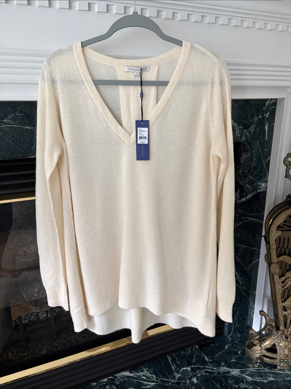 Rebecca Minkoff Danielle Oversized Cashmere V Neck Sweater